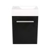 Lea Cabinet & Basin 400x220x480mm – Black Oak