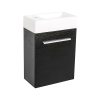 Lea Cabinet & Basin 400x220x480mm – Black Oak - Image 7