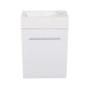 Lea Cabinet & Basin 400x220x480mm – Gloss White