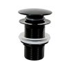 B048 Black Pop-Up Basin Waste Domed Unslotted 32x65mm - Image 2