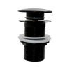 B048 Black Pop-Up Basin Waste Domed Unslotted 32x65mm